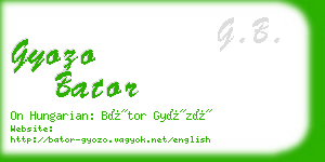 gyozo bator business card